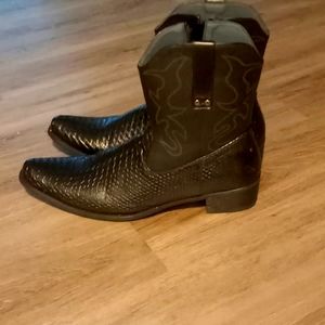 Black Alligator skin boots